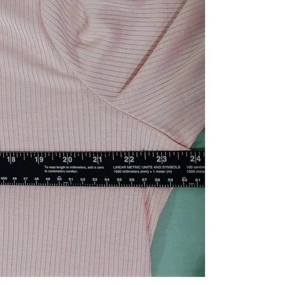 Crown & Ivy Pink Ribbed Long Sleeve Size XXL Crew Neck Pullover Shirt Top Casual - Picture 10 of 12